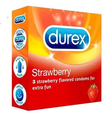 Durex Strawberry Condom 3's pkt